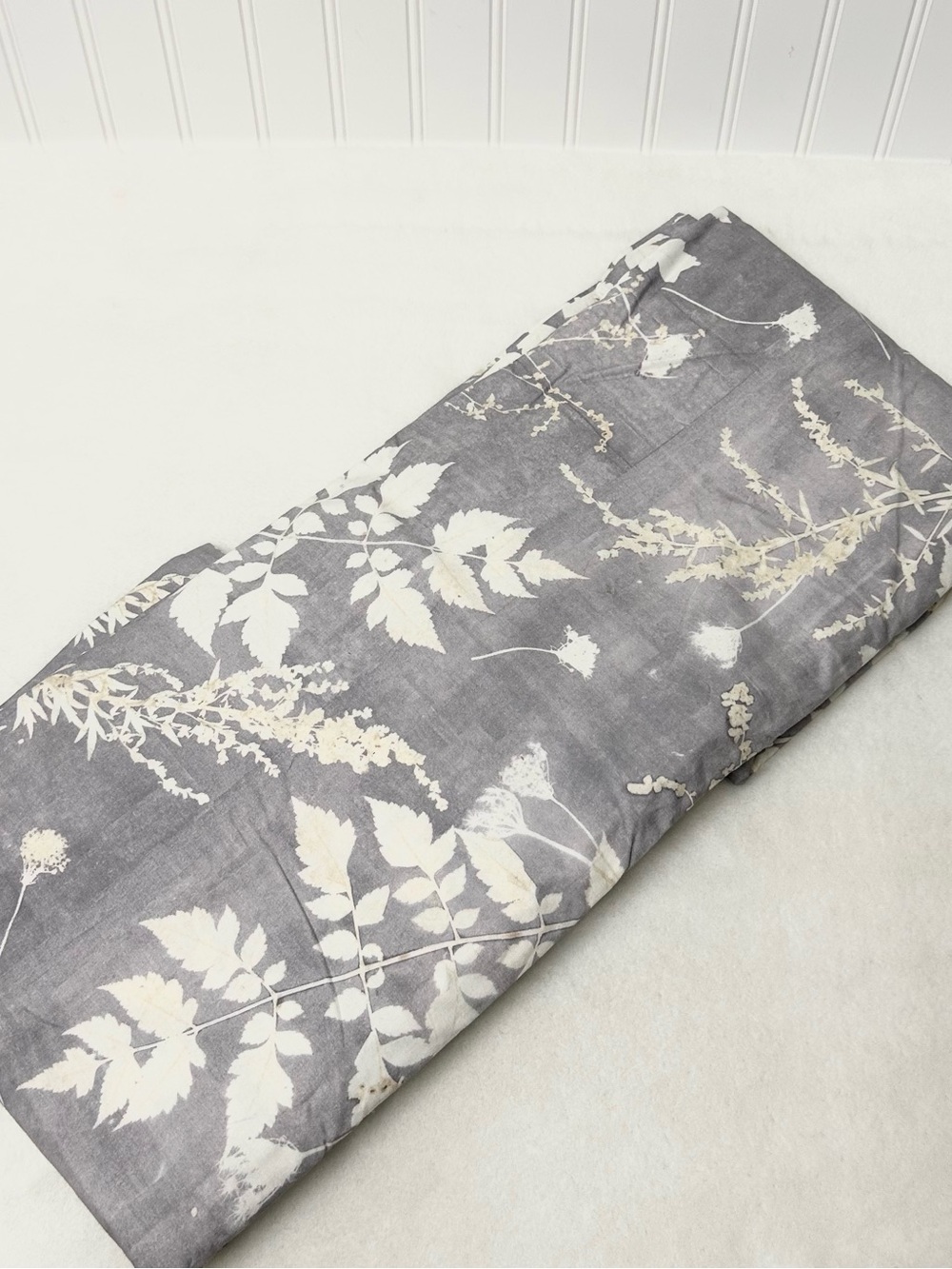 Pottery Barn Shadow Floral percale duvet king